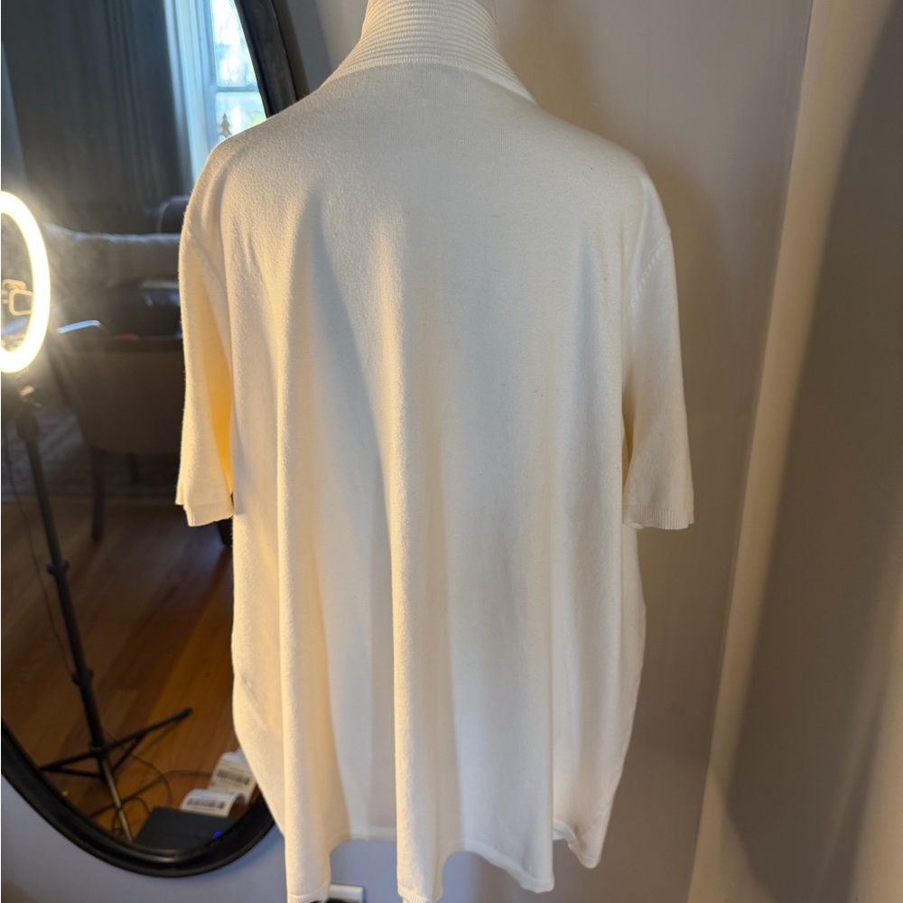 NWT Talbots Lightweight Cream Open-Front Cardigan - Picture 4 of 7
